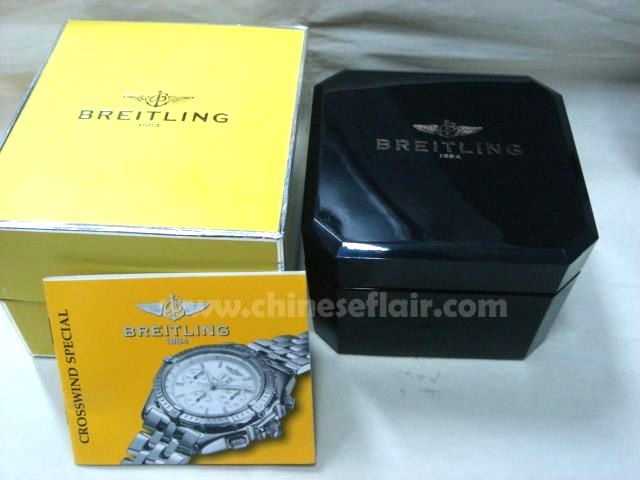 Original Quality Replica breitling box set Black Wood Watch Box